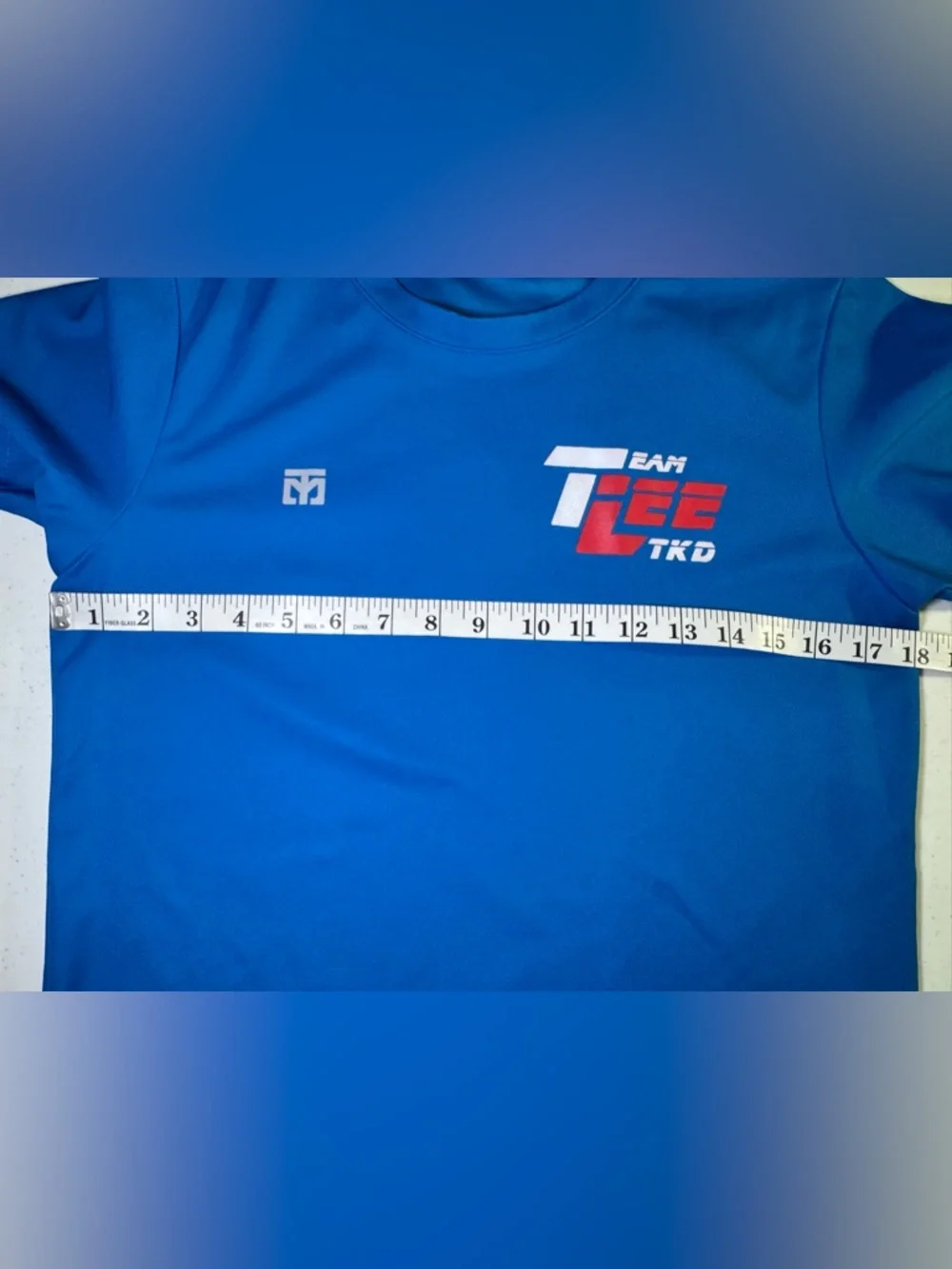 Team Lee Taekwondo Royal Blue Shirt short sleeve Unisex Size Small